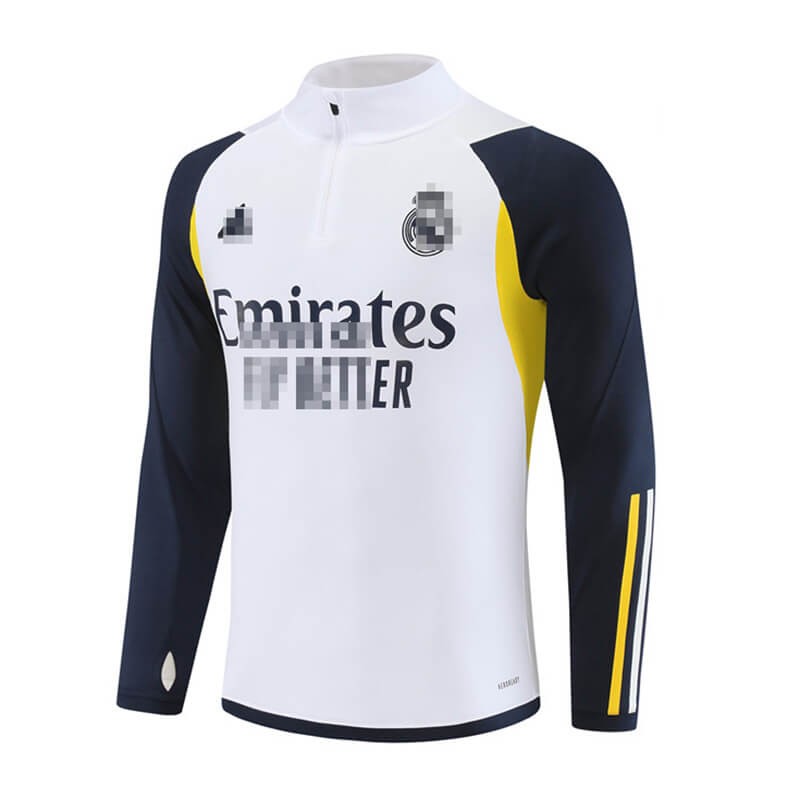 Sudadera de Entrenamiento Real Madrid Blanco/Negro 2023/2024 